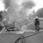 2009 KFZ-Brand auf der A1 am 11. August